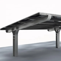 Structure de panneau solaire Q235 bon marché système de support d'abri de voiture solaire structure de rayonnage pv abri de voiture avec panneaux solaires et stockage d'énergie