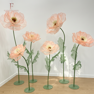 Giant <strong>Artificial</strong> Silk Organza <strong>Poppies</strong> Translucent Dreamy Handmade Modern Elegant Professional Flyingflowers Wedding Party - Product Image 3