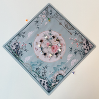 Tapis de jeu de Mahjong chinois pliable en céladon, antidérapant et silencieux, pour tuiles de Mahjong américaines, accessoires de Mahjong pour 4 joueurs