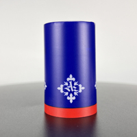 Capsules thermorétractables personnalisées en gros avec logo OEM imprimé et gaufré pour bouteilles de vin rouge et bleu, scellage de col de bouteille en verre
