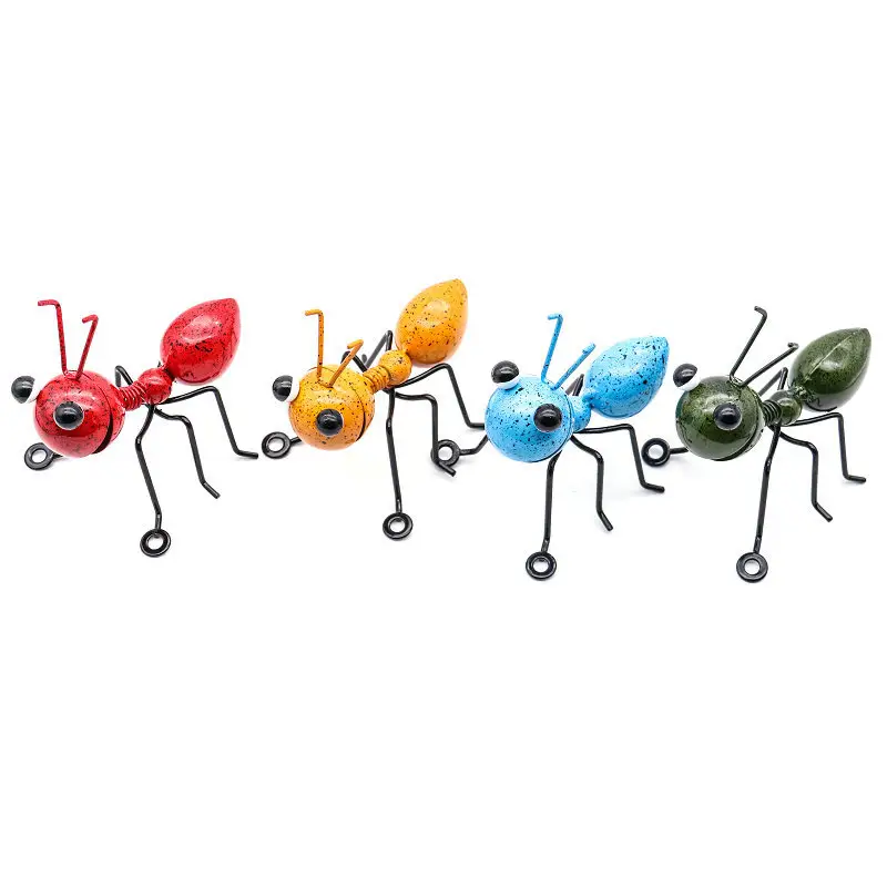 Outdoor 3D Metal Ant Wall Decor Colorful Cute Insect For Indoor Bathroom Kids Room Tree Porch Patio Hanging Decoration