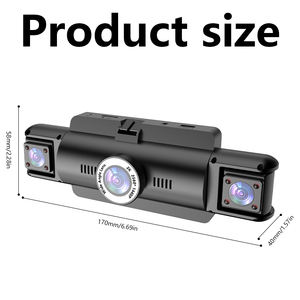 <span class=keywords><strong>1080P</strong></span> 2K 4K זיהוי תנועה מצלמת דרך תלת-ערוצית 5G WiFi מובנה GPS קדמי/אחורי לרכב, מקליט וידאו שחור אוטומטי - Product Image 2