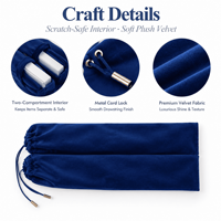 Sac de rangement en velours pour Mahjong, pochette à cordon en flanelle douce pour 4 pièces, plusieurs couleurs, accessoires de jeu