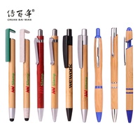 Stylo à bille en bois et bambou avec Clip en métal, 1 pièce, cadeau écologique, Logo personnalisé de haute qualité, promotion