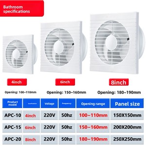 Ventilatore di ventilazione potente e silenzioso 8B per uso domestico, aspiratore di fumo K IT - Product Image 3