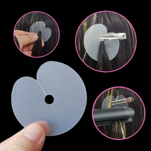 Custom 50pcs/bag Pre-Bonded Hair Extension Tools Heat Melt <strong>Keratin</strong> <strong>Glue</strong> Guards Single Hole Heat <strong>Protector</strong> Shield for With Scale - Product Image 3