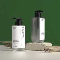 Nuevas Botellas de Plástico PET Transparente Blanco Mate con Bomba, 200ml 300ml 500ml, para Loción y Champú, con Tapa de Rosca y Serigrafía