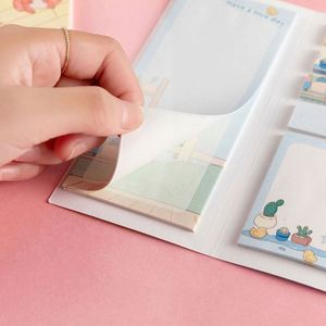Ensemble de papeterie mignon, blocs-notes adhésifs, fournitures scolaires Kawaii, blocs-notes avec boucle magnétique - Product Image 3
