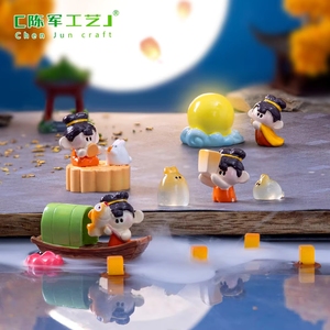 Weij - Accessori Decorativi Fai-da-te per il Festival di Metà Autunno: Bambola Coniglietto della Benedizione di Chang'<span class=keywords><strong>e</strong></span>, Micro-paesaggio da Appendere - Product Image 1