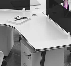 Estación de Trabajo Modular para Oficina, <span class=keywords><strong>Escritorio</strong></span> para 5 Personas, Estación de Trabajo de Oficina de <span class=keywords><strong>120</strong></span> Grados - Product Image 6