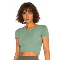 Camiseta Deportiva de Compresión para Mujer, Ajustada, de Nailon y Elastano, con Espalda Descubierta, para Pilates, Ropa Deportiva, Venta al Por Mayor