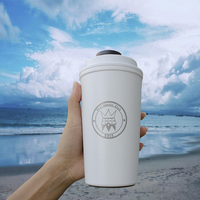 Mug shaker en acier inoxydable sans BPA, gobelet isotherme pour eau chaude et froide, fabricant de tasses à café isolées OEM, faible MOQ