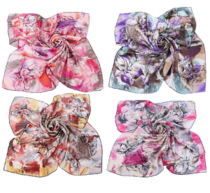 Sciarpa <span class=keywords><strong>per</strong></span> <span class=keywords><strong>capelli</strong></span> in seta quadrata 90x90 stampata su misura in seta 100% stile floreale <span class=keywords><strong>per</strong></span> primavera Syal Sutra Untuk Wanita fascia <span class=keywords><strong>per</strong></span> Sunproof - Product Image 6