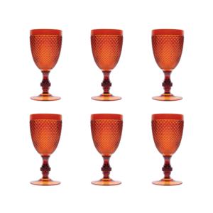 Set di 6 calici Excelsa in plastica con taglio a diamante, 39 cl, arancione - Product Image 3