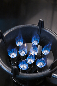 Wok à pression moyenne, brûleur à <span class=keywords><strong>gaz</strong></span> portable d'extérieur, cuisinière à <span class=keywords><strong>gaz</strong></span> en fonte pour <span class=keywords><strong>gaz</strong></span> naturel, 9 évents de combustion - Product Image 2