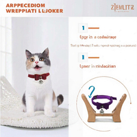 Collier pour chat en tissu floqué personnalisé, réglable avec nœud papillon, sangle de cou pour animaux de compagnie avec clochette, accessoire de mode doux pour toutes les saisons
