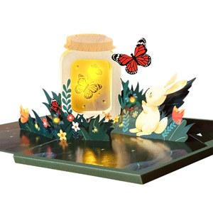 Yüksek kalite <span class=keywords><strong>3D</strong></span> dünya şişe tebrik kartı DIY zanaat yaratıcı kağıt sanat proje hediye kutusu çocuklar için UV baskılı festivali temalı - Product Image 4