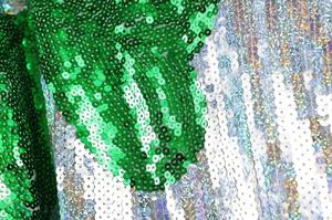Tunique à sequins trèfle personnalisée avec logo, haut vert à sequins trèfle pour la Saint-Patrick, robe t-shirt à sequins trèfle à manches raglan - Product Image 4