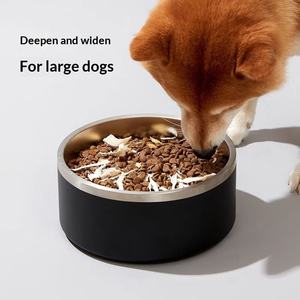 Mangkuk Makan Anjing Anti Selip, Mangkuk Air Anjing <span class=keywords><strong>Stainless</strong></span> <span class=keywords><strong>Steel</strong></span>, Mangkuk Makan Anjing Terangkat untuk Anjing Kecil, Sedang, Besar, dan Perjalanan - Product Image 5