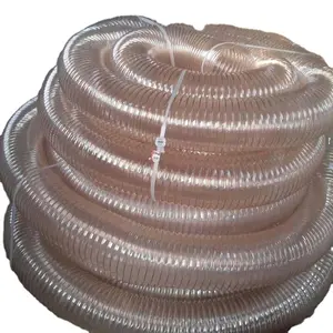 Custom Ducting 25 mm TPU Flexible Spiral Wire Reinforced Spring PU Duct Hose