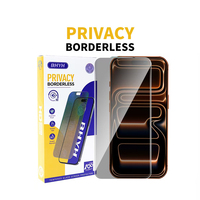 Protection d'écran en verre trempé anti-espion 9H 0,4 mm 30 degrés pour iPhone 14 15 16 17 Pro Max 17Air 17E