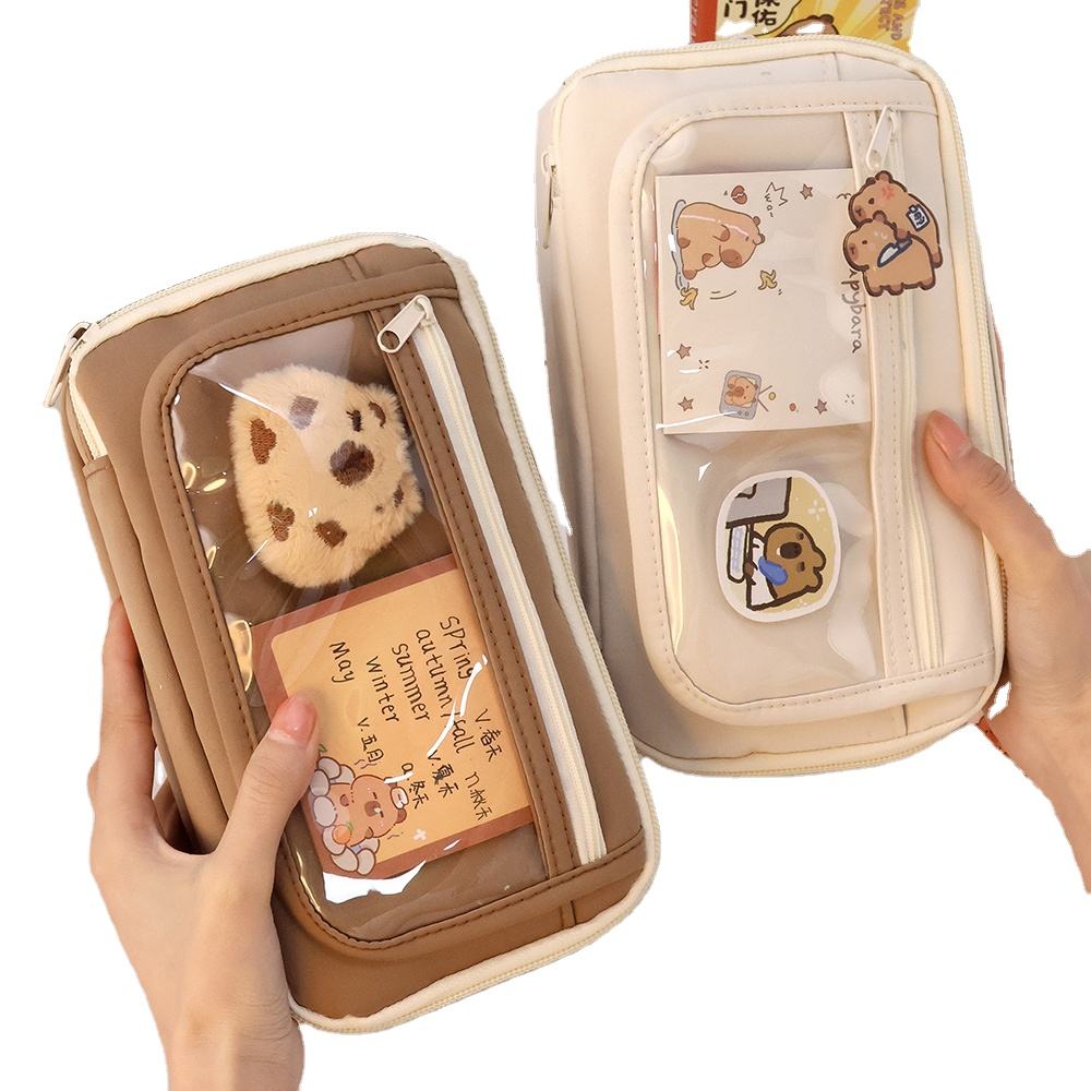 Kawaii Pencil Pouch Korean Cute Canvas Zipper Bag