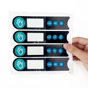 电子产品定制粘合剂聚碳酸酯电脑前控制面板标签铭牌覆盖图形贴纸