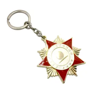 Hotsale Custom communism key chain Pentagram key chain