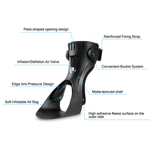 รองเท้า AFO สำหรับภาวะเท้าตก พร้อมถุงลมนิรภัยทางการแพทย์ ช่วยพยุงข้อเท้าสำหรับการฟื้นฟูอาการบาดเจ็บ อุปกรณ์พยุงข้อเท้า - Product Image 5