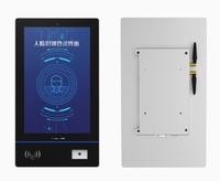 Écran tactile LCD mural pour affichage publicitaire, tablette Android, kiosque, SDK intégré, lecteur de codes-barres, NFC, authentification biométrique