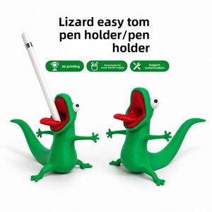 Portalápices de PLA impreso en 3D con transformación de castor a <span class=keywords><strong>lagarto</strong></span>, Toms Lizard, soporte para lápices, figura abstracta con temática de la película Tom, adorno. - Product Image 1
