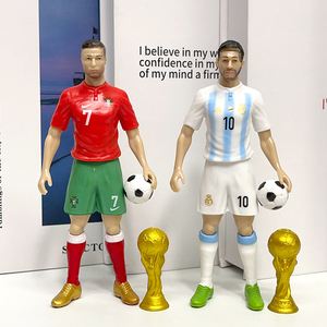 Juego de 8 Figuras de PVC de Estrellas del Fútbol, Juguetes de Zizou GOAT <span class=keywords><strong>CR7</strong></span> Becks, <span class=keywords><strong>Modelo</strong></span> de Figuras de Jugadores de Fútbol Campeones - Product Image 5