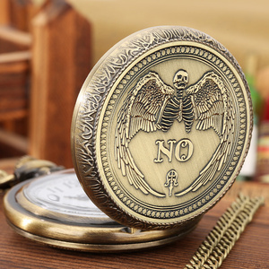 All Seeing Eye And Death Angel <span class=keywords><strong>Gothic</strong></span> Ja No Decision Coin Vintage Herdenkingszakhorloge Met Ketting - Product Image 5