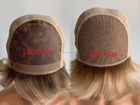 Perruques Lace Front en Cheveux Vierges Européens de Haute Qualité, Base en Soie, Sans Colle, Perruque Blonde