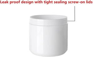 Pot en plastique PET blanc de 300 ml pour crème et essence, avec ligne dorée, options 100g, 200g, 300g, 400g, 500g pour cosmétiques - Product Image 4