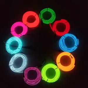 High bright EL wire multi color light up cold light electroluminescent LED strip neon wire for party decoration