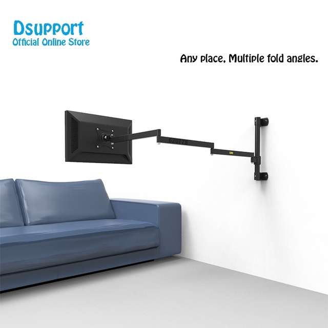 Ultra Long Wall Mount Arm for Full Motion Support TV Monitor Holder Bracket S201 Monitor Cart & Mount