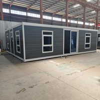 Casa Contenedor de Acero Plegable y Expandible, Villa Prefabricada Portátil con Baño Impermeable