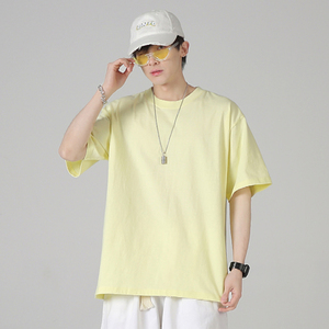 เสื้อยืดคอกลมแขนสั้นผ้าฝ้าย 230 กรัม ขายส่ง คุณภาพสูง แฟชั่น รับสกรีนโลโก้ ผ้าฝ้าย 100% ดีไซน์เรียบง่าย ทรงโอเวอร์ไซส์ - Product Image 3