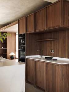 Meuble de cuisine intelligent modulaire en bois, armoire de rangement, îlot de cuisine moderne avec sièges, dernier design, nouveaux meubles pour la maison - Product Image 3