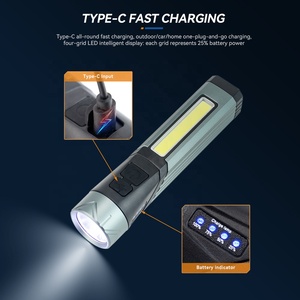 Lampe <span class=keywords><strong>de</strong></span> travail multifonctionnelle pour réparation automobile, rotative <span class=keywords><strong>à</strong></span> 90 degrés, rechargeable, en alliage d'aluminium, étanche IP54, lampe torche LED magnétique - Product Image 3