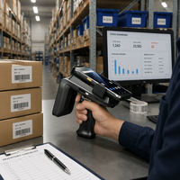 Lector de Etiquetas RFID UHF Chainway R7 30~33dBm con Escáner de Códigos QR y Bluetooth 5.0 para PDA Android en Stock