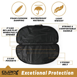Échantillon gratuit Nouveau design OEM Sac à dos rigide pour tir à l'arc pour arc recurve Grande capacité Étui pour arc avec tube à flèches en plastique - Product Image 4