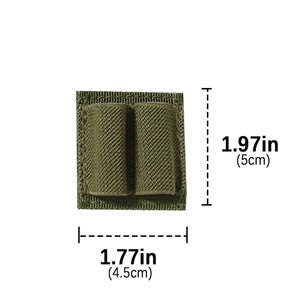 후크앤루프 접착식 뒷면 스티커 및 MOLLE 탄약 카트리지 캐리어가 있는 2라운드 전술 탄약 홀더 (.38/9mm .357용) - Product Image 4