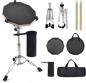 Comienza tu Camino como Baterista - Set de Pad de Práctica de Doble Capa de Metal Premium con Soporte Resistente, Sensación Realista y Accesorios Completos - Product Image 1