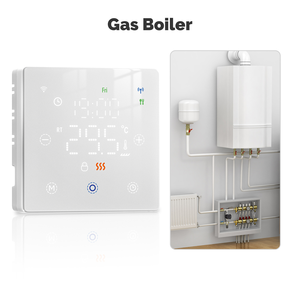 Termostato Inteligente MOES Tuya WIFI con Batería para Caldera de Agua/Gas con Solo Sensor Interno, Compatible con <span class=keywords><strong>Alexa</strong></span> y Google Home - Product Image 2