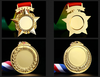Personalización al por Mayor de Medallas 3D de Aleación de Zinc en Blanco, Económicas, Impresas con UV, para Maratón, Carreras y Deportes Escolares