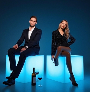 Muebles para Eventos con Certificación CE y RoHS, Iluminación Impermeable IP68, Decoración para el Hogar, Luz Ambiental, Taburetes LED Cúbicos, <span class=keywords><strong>Silla</strong></span> de Bar - Product Image 1