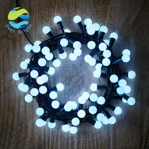 Ever Bright 31.2Ft 120 LED Berry Ball Fairy Luce Exterior Waterproof LED Garden Bulb Christmas String Lights Outdoor
