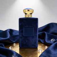 Flacon de parfum vide en verre rectangulaire de 100 ml, qualité brume, avec capuchon rond à sertir, personnalisable en gros par le fabricant Anding